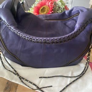 Stunning purple leather Oryany hobo bag. EUC